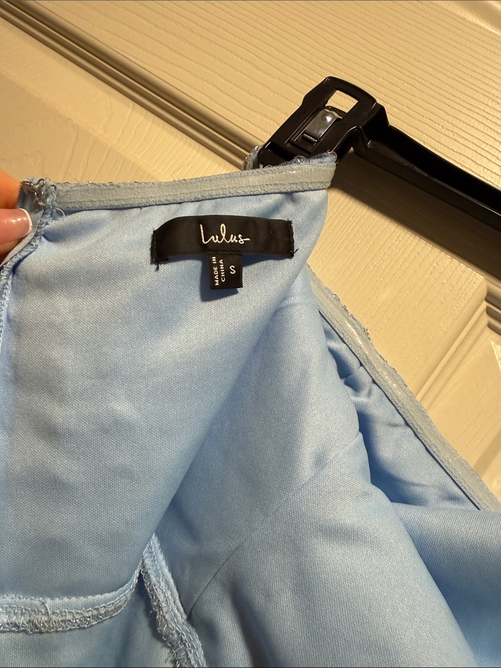 Lulus Perfectly Luxurious Light Blue Pearl Strapless Maxi Dress - Picture 10 of 10